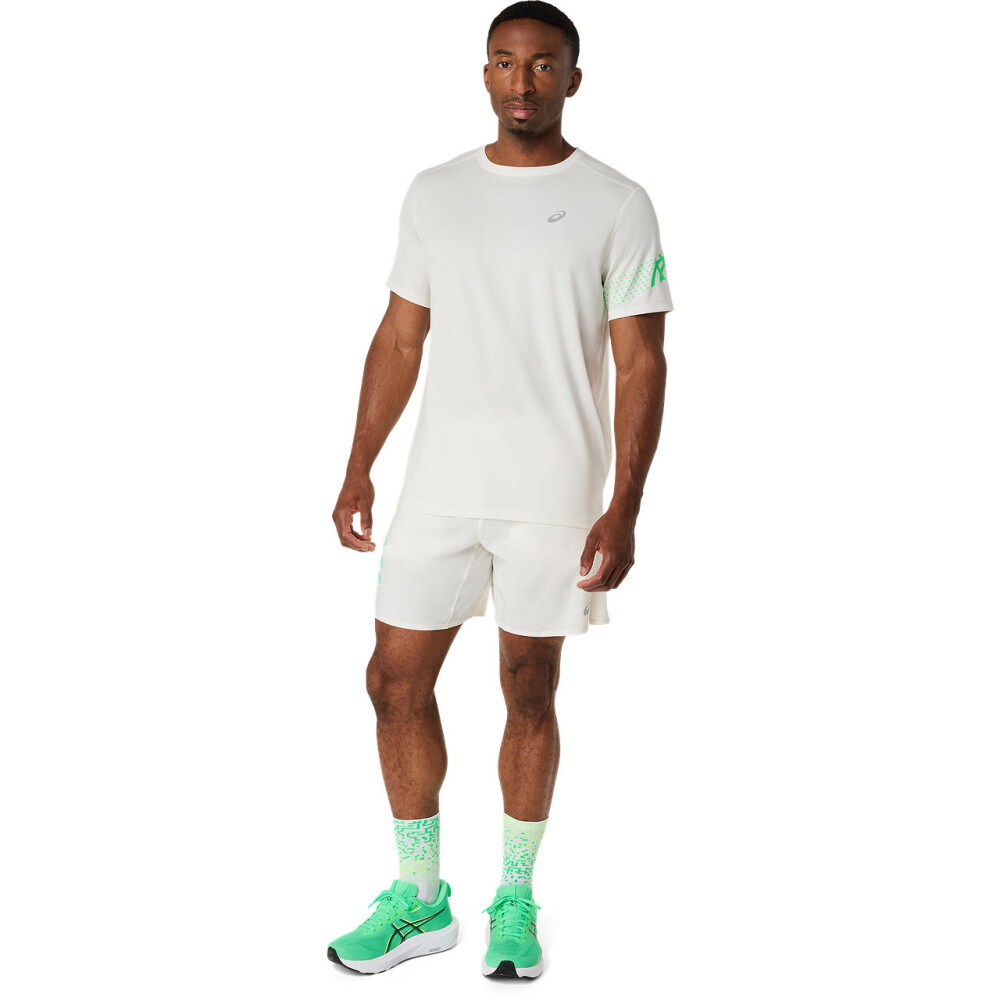 Polo Running Icon SS Top Hombre Cream/vital Green