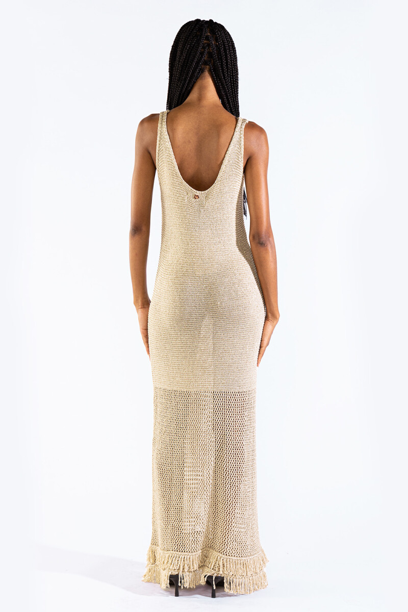 FRINGES DRESS Gold