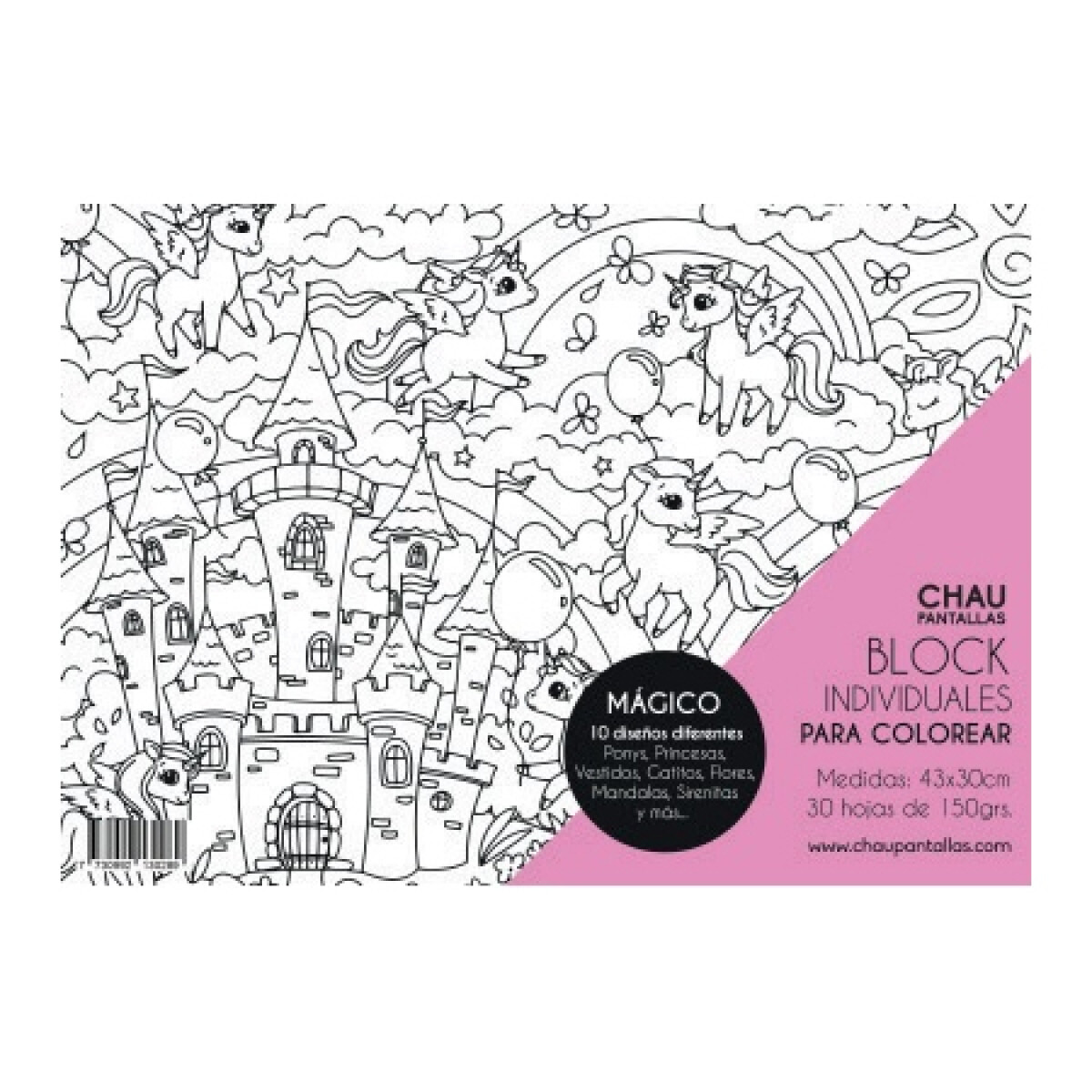 Block para Colorear Chau Pantalla - Magico 