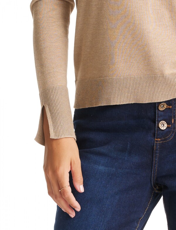 Polera Basica BEIGE OSCURO