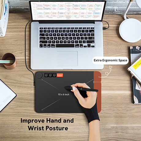 Tableta Digitalizadora Veikk Vo1060 Ambidiestro 10x6 5080lpi 001