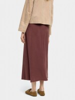 Falda Midi Con Cruce 100% Lyocell marron