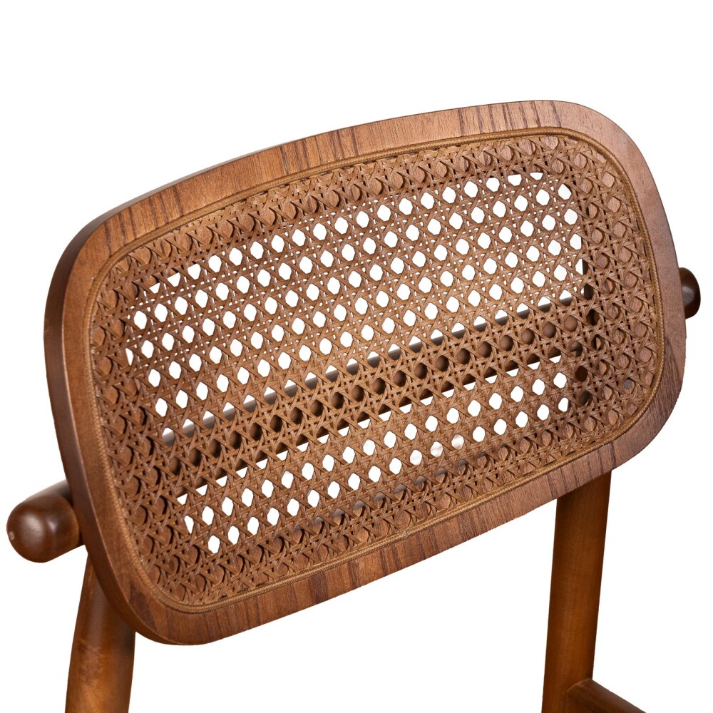 SILLA DE COMEDOR RATTAN-Y-MADERA MARRON DANIELLE