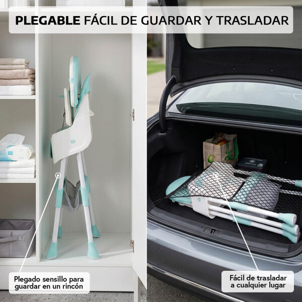 Silla De Bebe Para Comer Plegable Asiento 2 En 1 Arnes Cinturon Seguridad 3 Puntos Imback Color Turquesa Silla De Bebe Para Comer Plegable Asiento 2 En 1 Arnes Cinturon Seguridad 3 Puntos Imback Color Turquesa