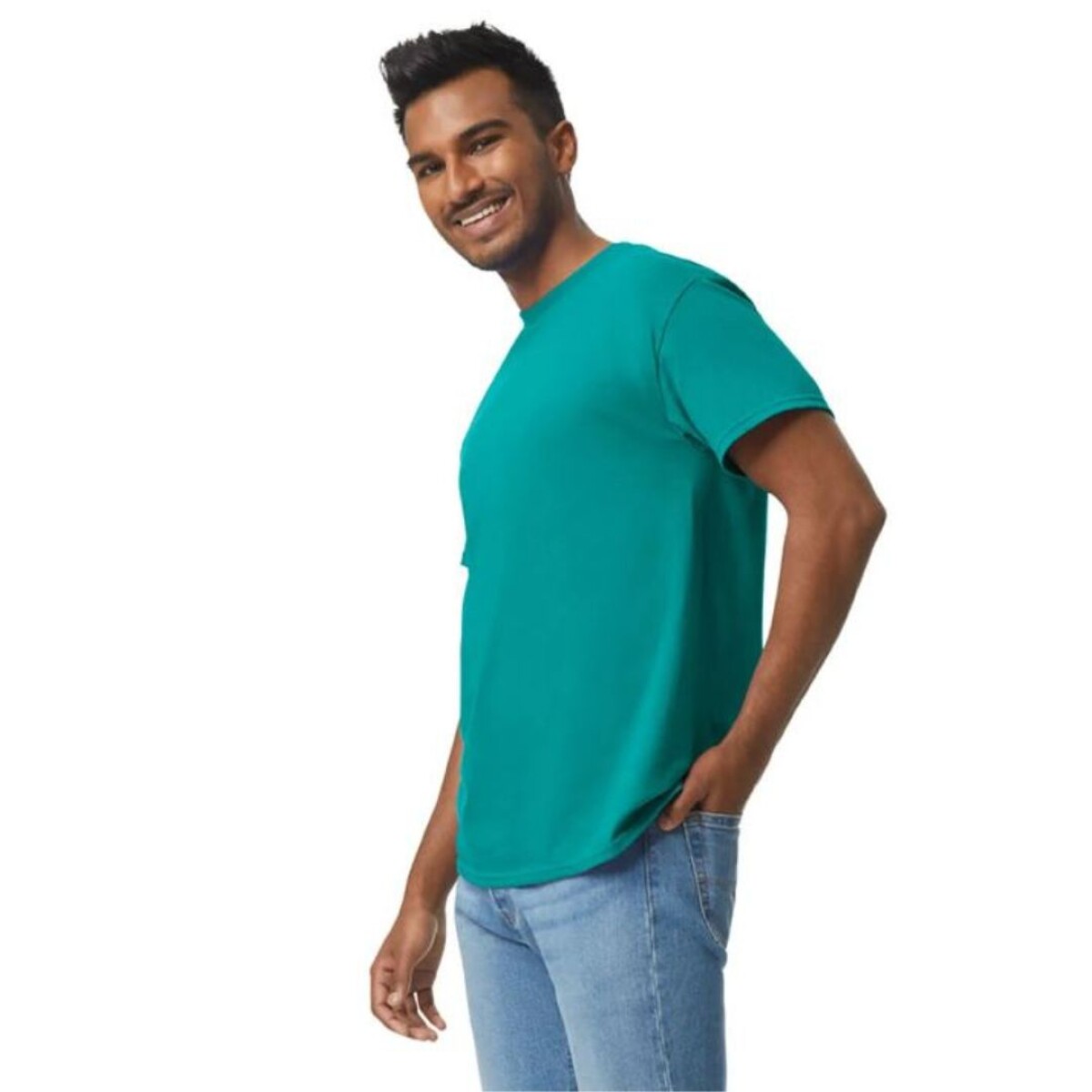 Camiseta Básica Hombre - Verde Jade 