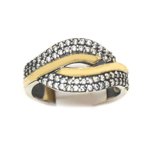 Anillo en Oro y Plata 925 con Zirconias Anillo en Oro y Plata 925 con Zirconias