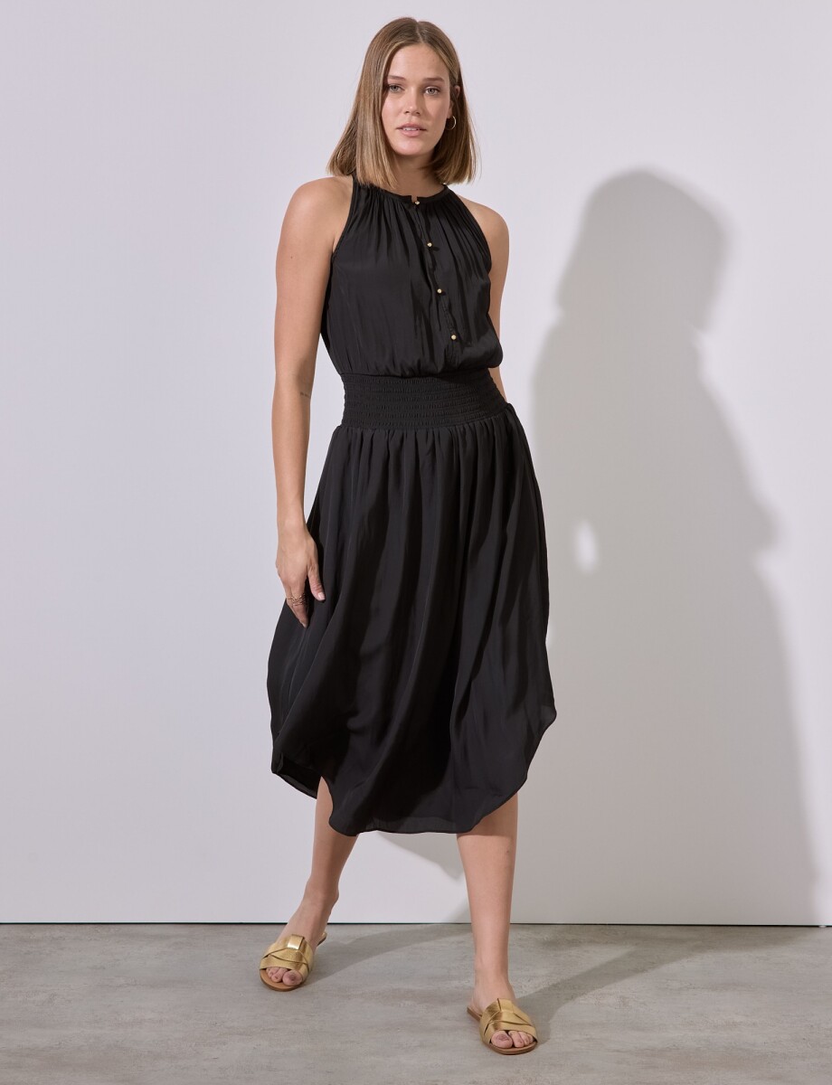 Vestido Botones - Negro 