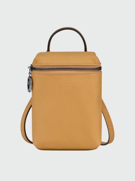 Longchamp - Cartera de cuero, le Pliage Xtra Mostaza