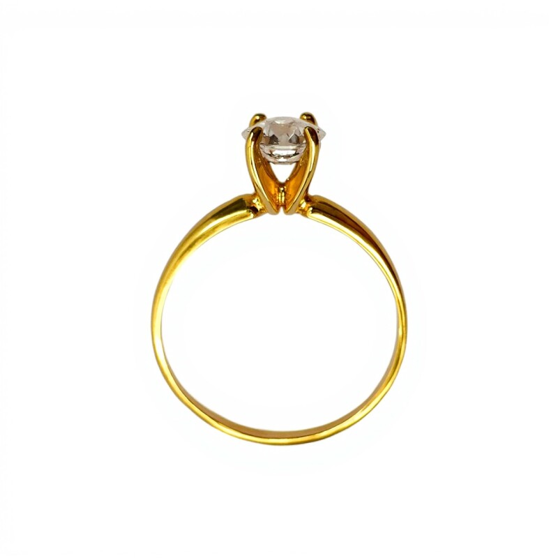Anillo Solitario-Oro bajo-Piedra zirconia-AN8055 conpiedra