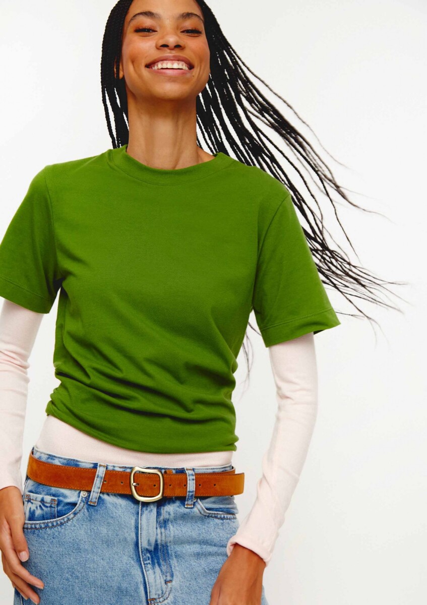 CAMISETA MANGA CORTA SUPER COTTON - VERDE 