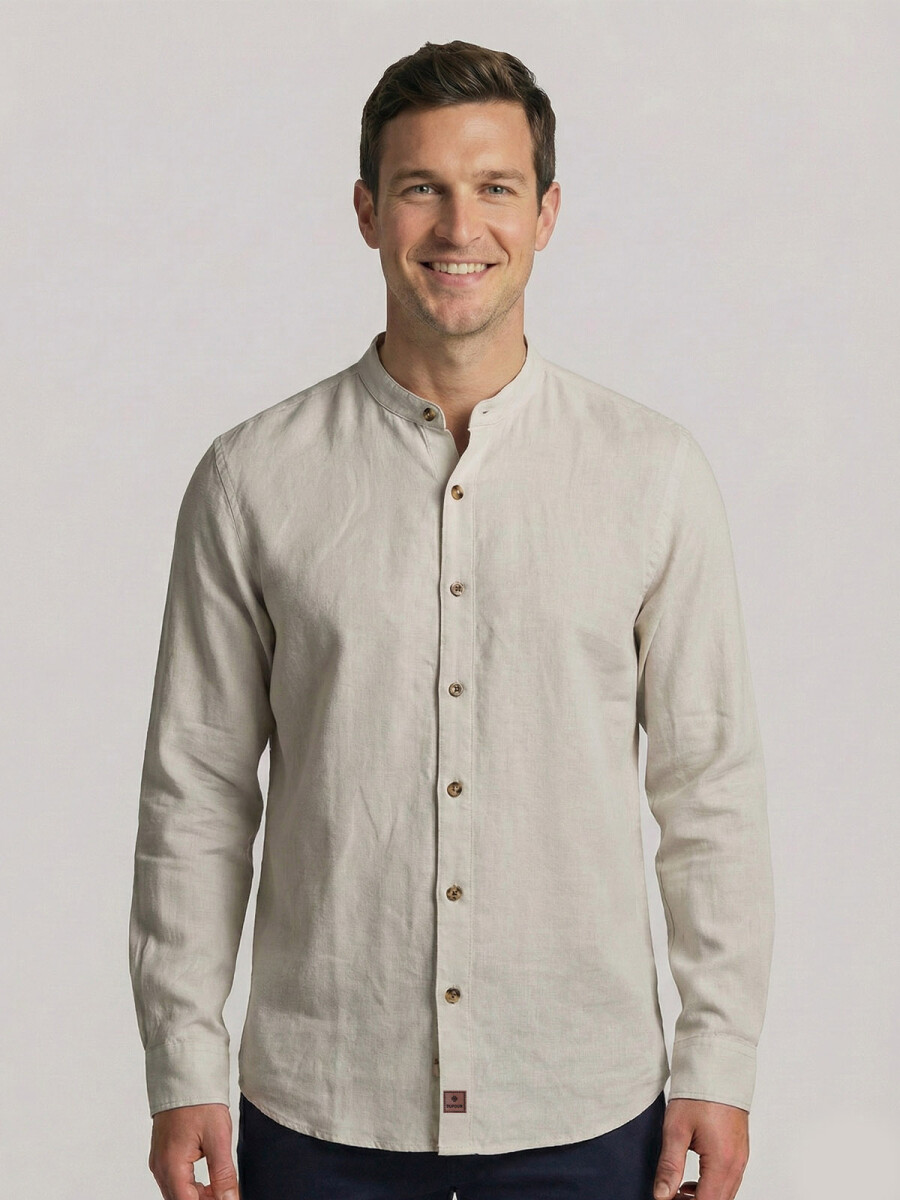 CAMISA LINO MAO - CRUDO 