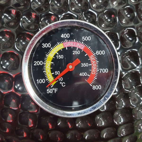 Horno Kamado A Carbón Cerámica Refractaria Parrilla 39cm NEGRO