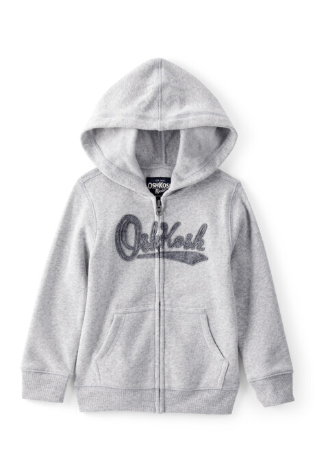 Campera de algodón con felpa, gris Sin color