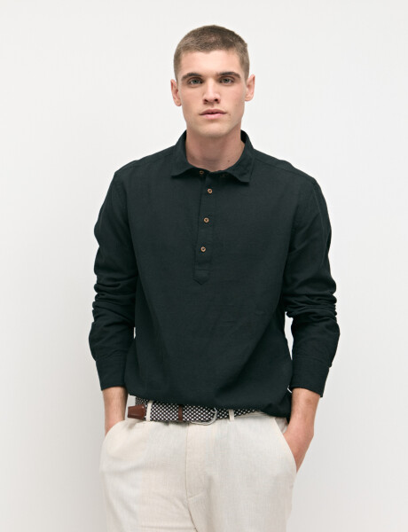 012766 CAMISA LINO WIN Negro