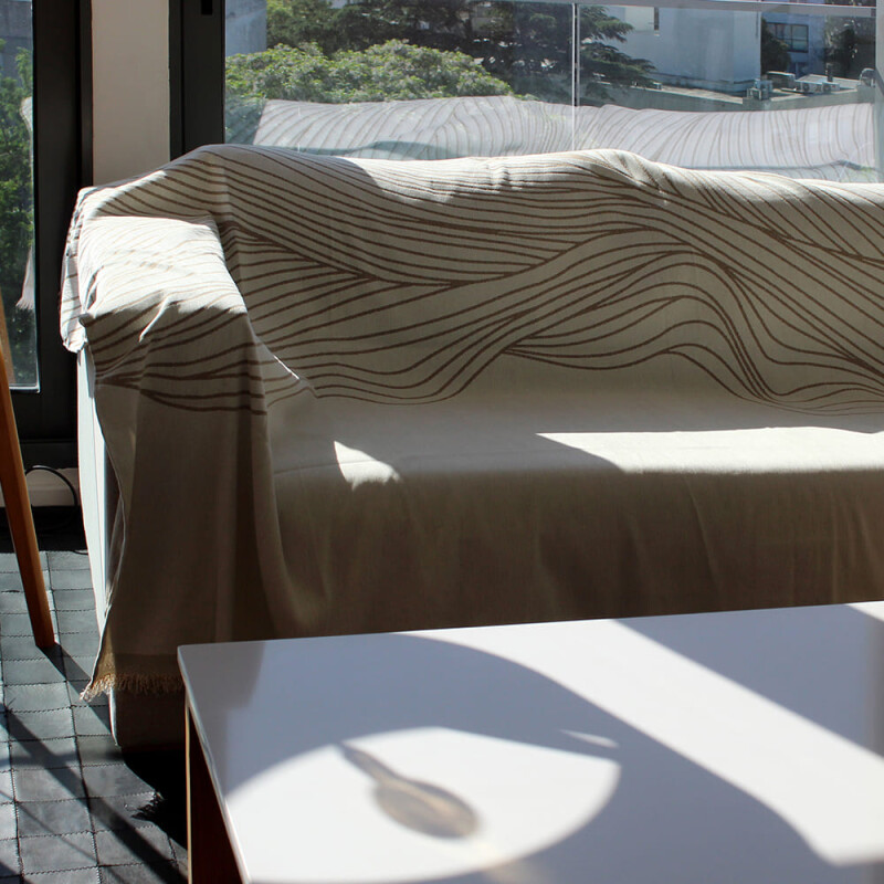 Manta para sillón y cama con diseños marrón 180 x 280 cm