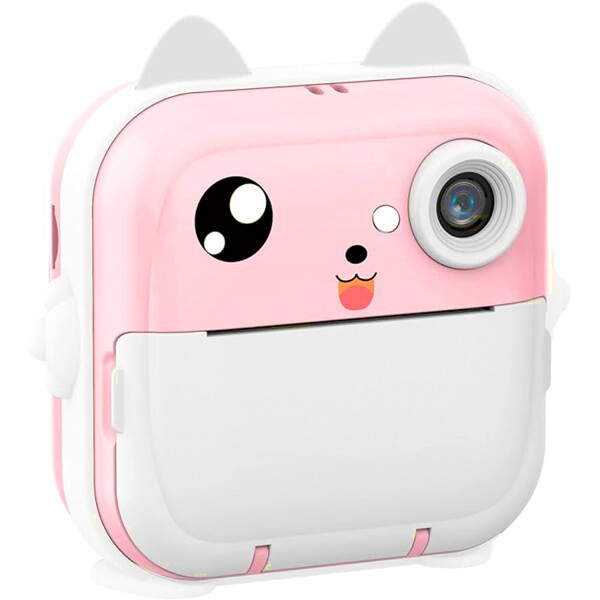 Camara Fotos Intantil Impresion Instantanea Digital Video Variante Color Rosa