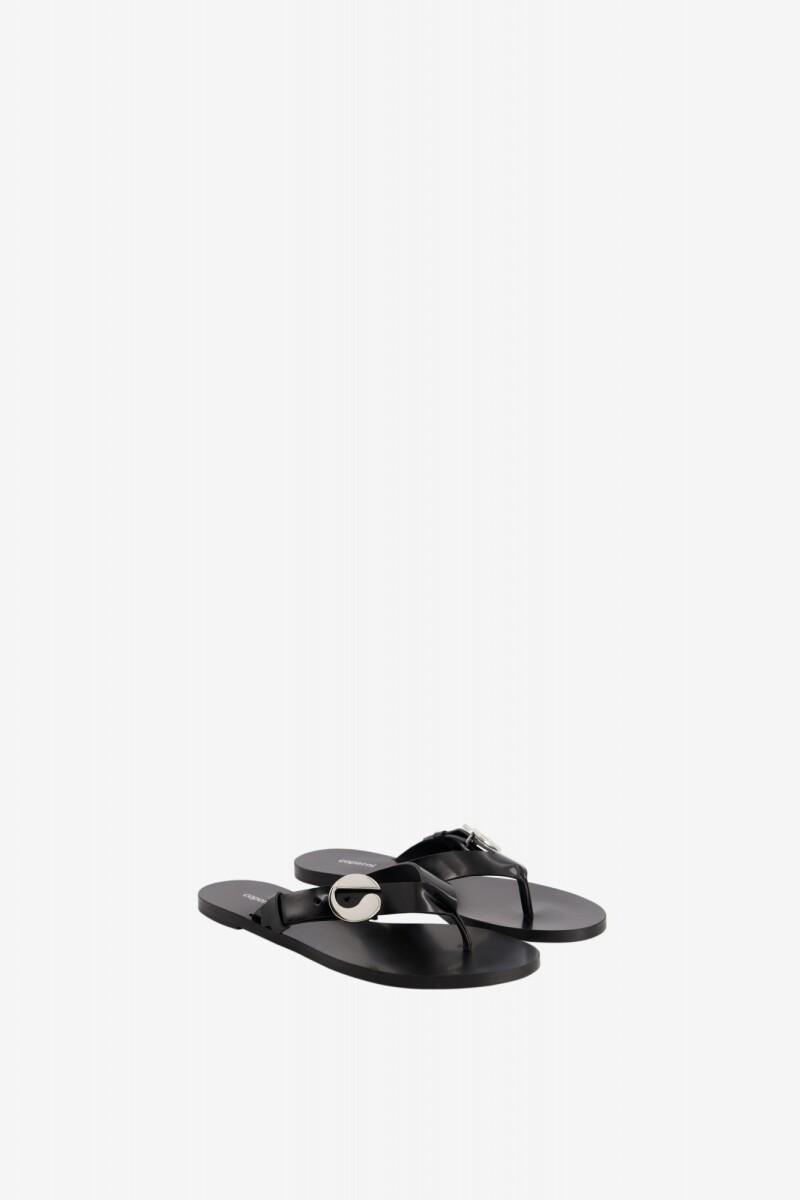 SANDALIAS C LOGO Negro