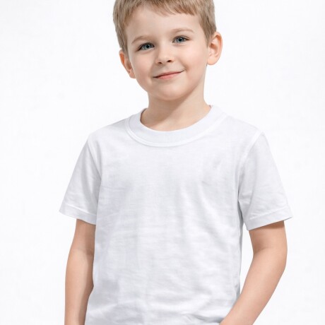 Remera Básica de Niños Blanco