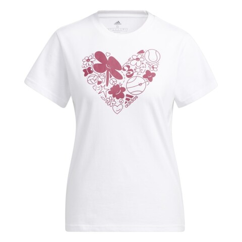 Remera Adidas Fun Sport Graphic Logo Blanco