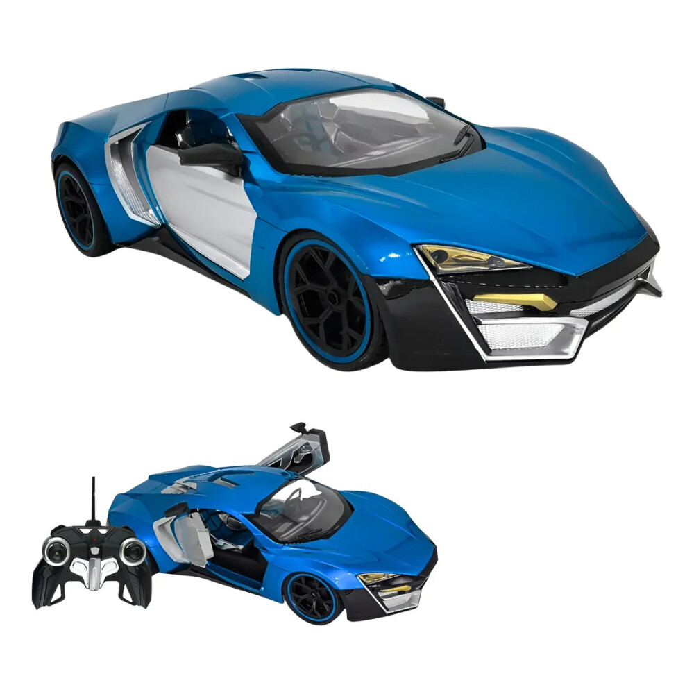 Auto a control remoto Speedway Racing con puertas que se abren! Azul