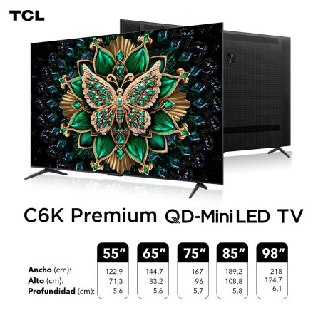 Smart TV TCL 55 QLED Mini Led 4K Google TV 55C6K
