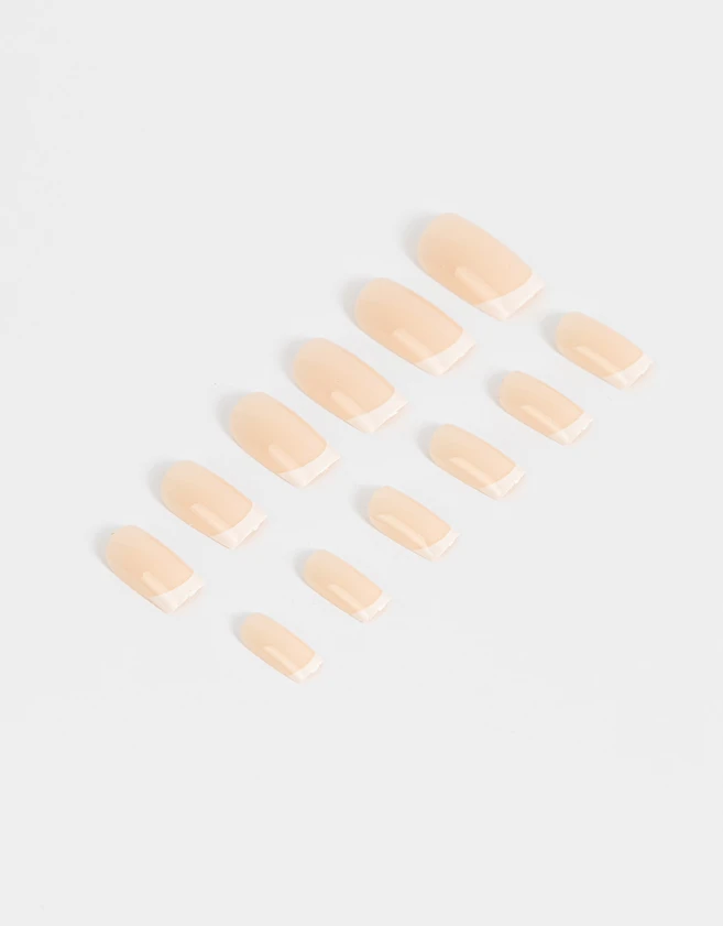Nail Art Servin Looks Uñas Postizas French Almendradas - Combinacion Bicolor