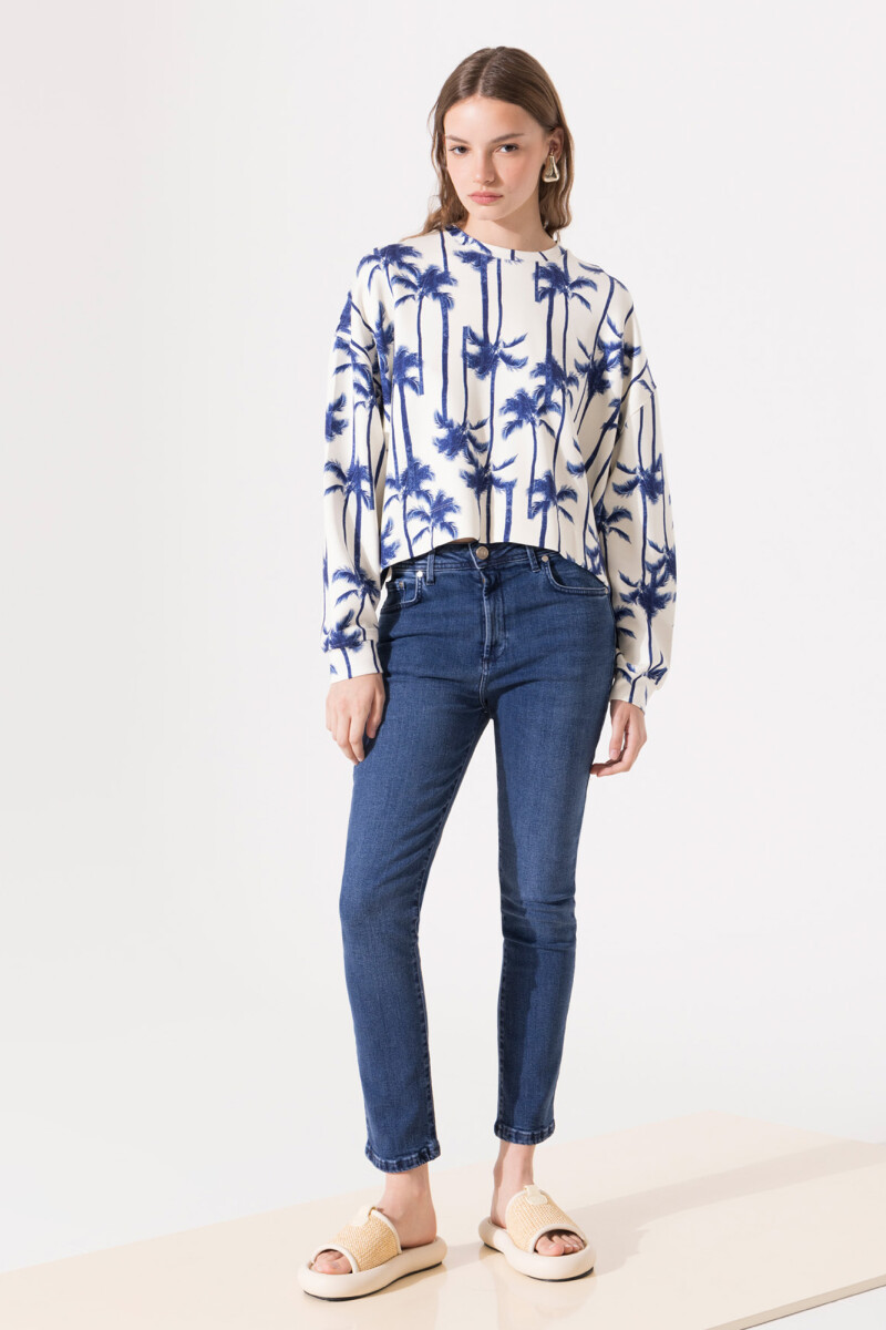 JEANS LISA MID BLUE Azul