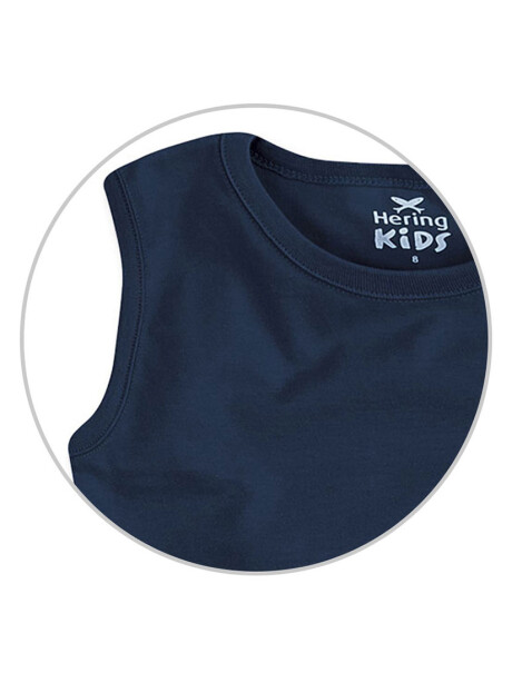 MUSCULOSA BÁSICA INFANTIL REGULAR AZUL OSCURO