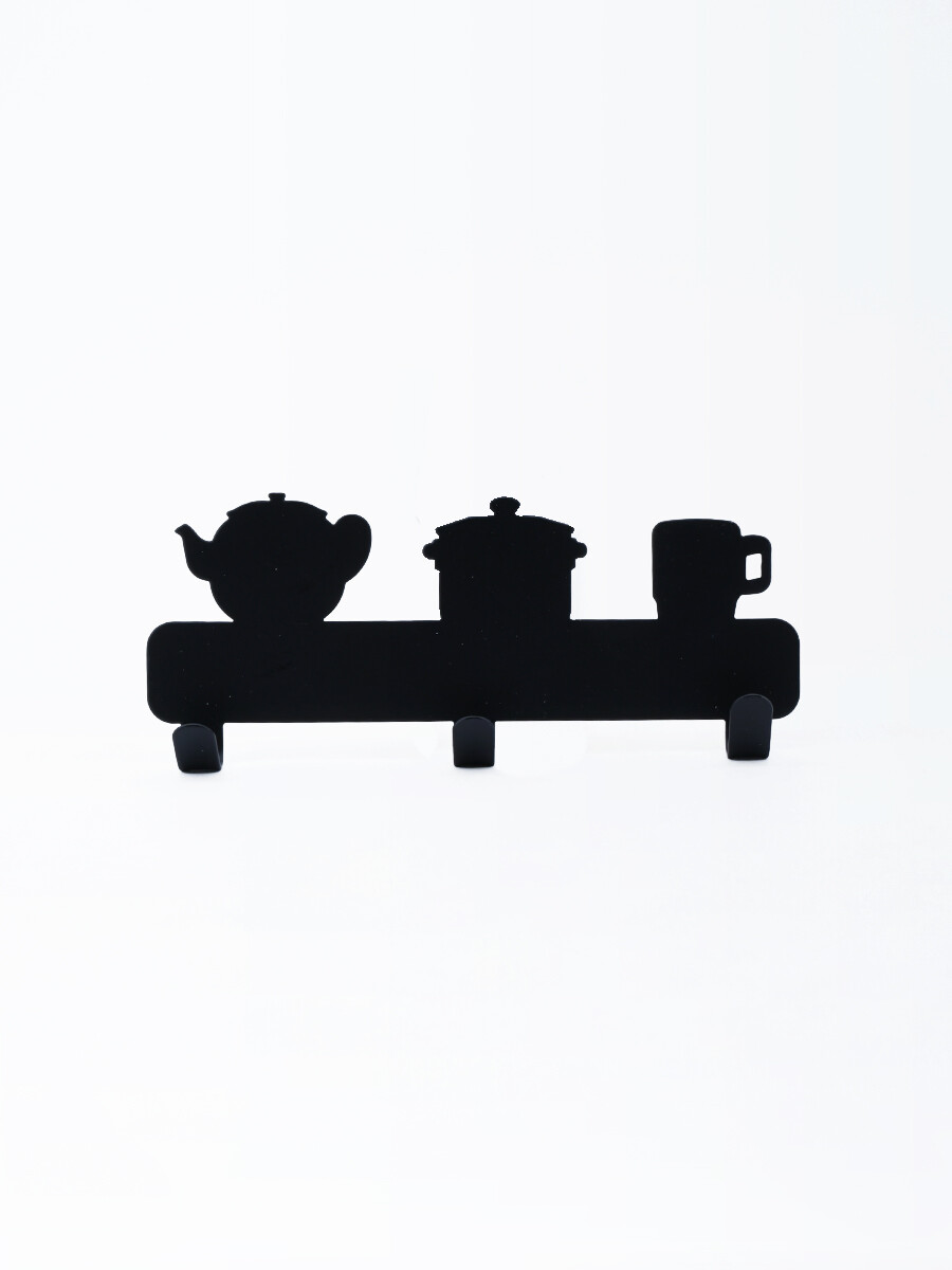 PERCHERO TAZAS - NEGRO 