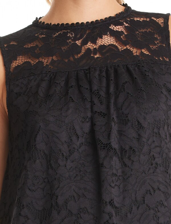 Blusa S/m Encaje NEGRO