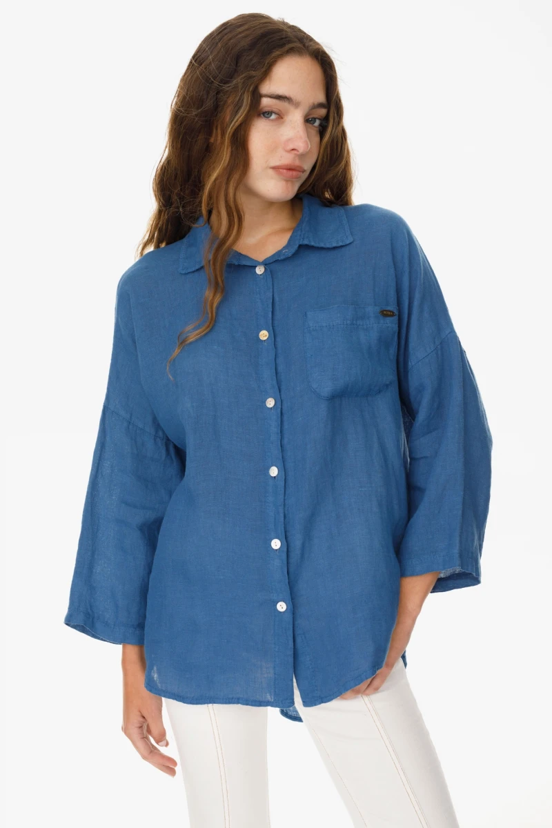 Camisa Alamo azul m