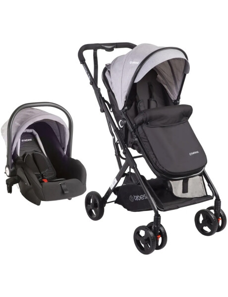 Coche de bebé Bebesit Travel System Vox con cubrepiés Gris