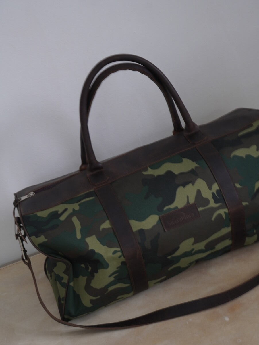 Bolso Sport XL - Chocolate / Camuflado 