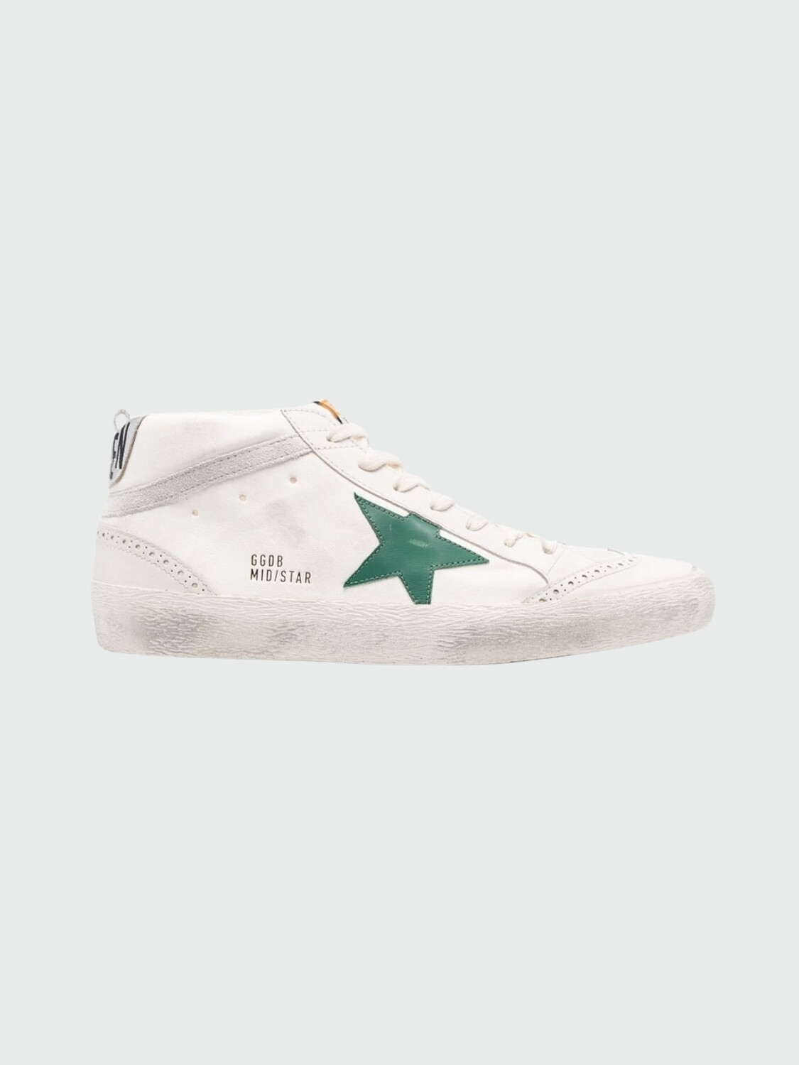 Golden Goose-Botines de cuero, Mid Star Blanco