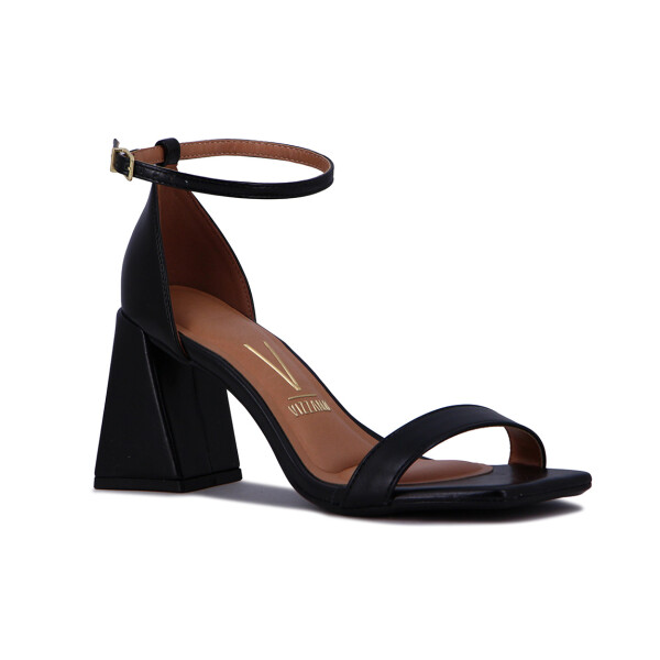 Sandalia Formal Mujer Vizzano Taco Medio Con Pulsera Negro