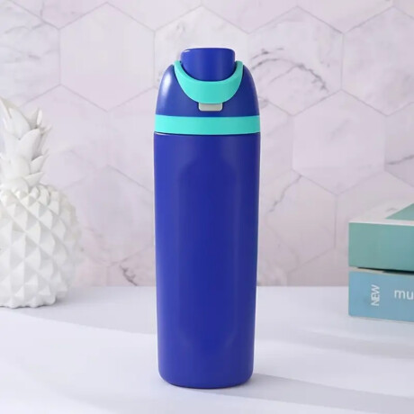 Botella térmica 600ml con manija Azul