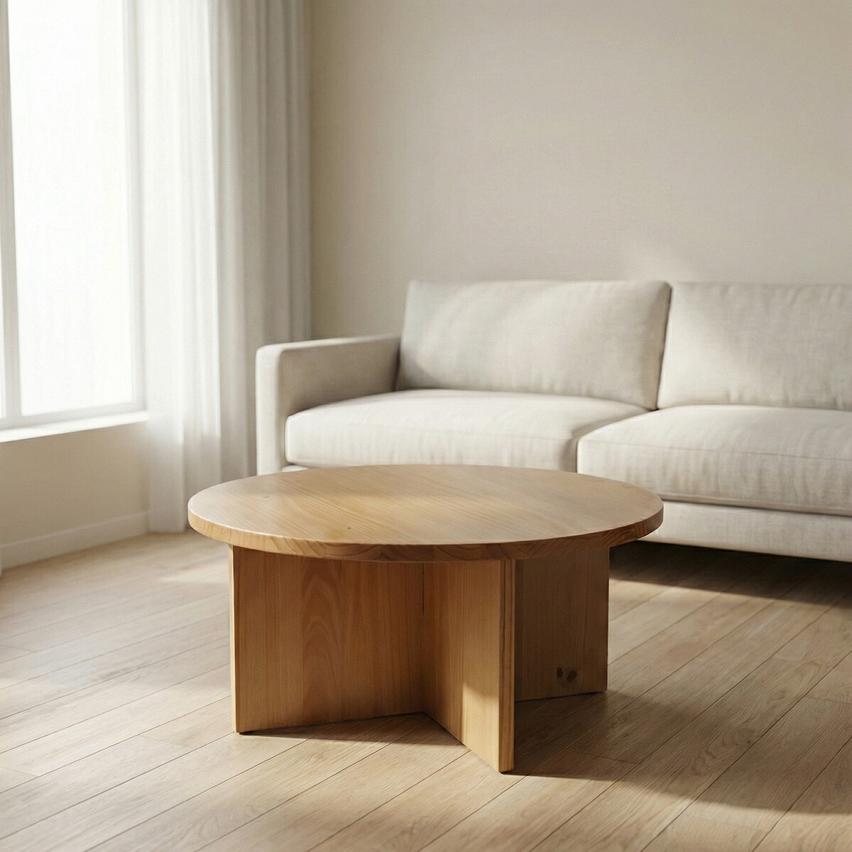 Mesa de Centro Arco - Redonda - 0001 (Miel) 