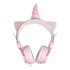 Auriculares Unicornio Cableado Gt Arcoiris Infantil Niños Color Variante Rosado