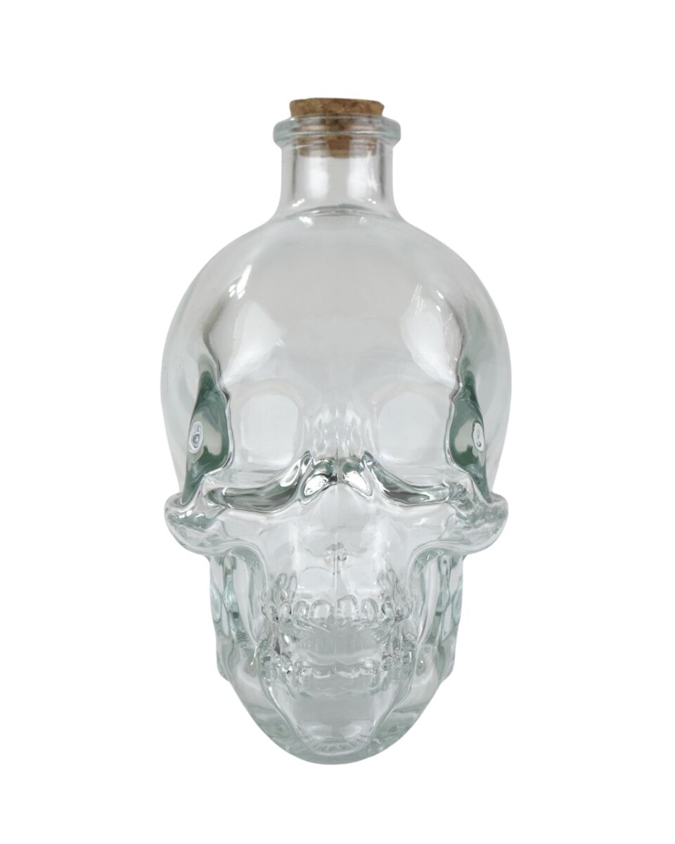 Botella de vidrio con tapa de corcho 