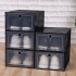 Caja Zapatos Zapatera Transparente Organizador Apilable Color Variante Negro