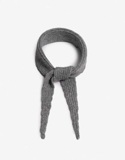 Cuellos Cuello Tejido Gris - Gris Melange