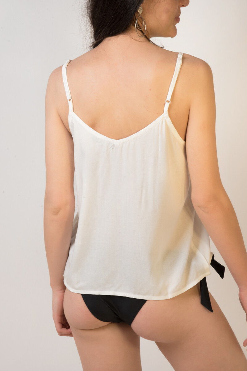 Top mare liso Blanco