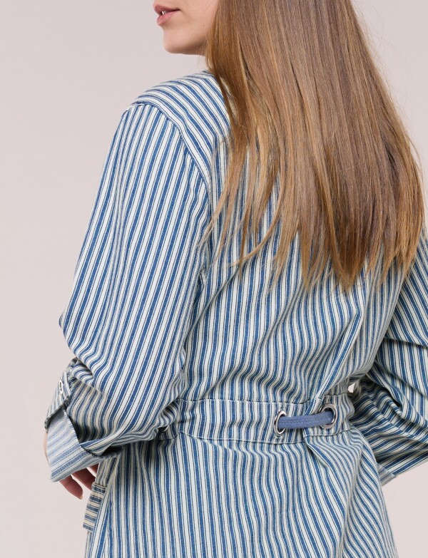 Campera Liviana Con Cintura Ajustable AZUL/MULTI