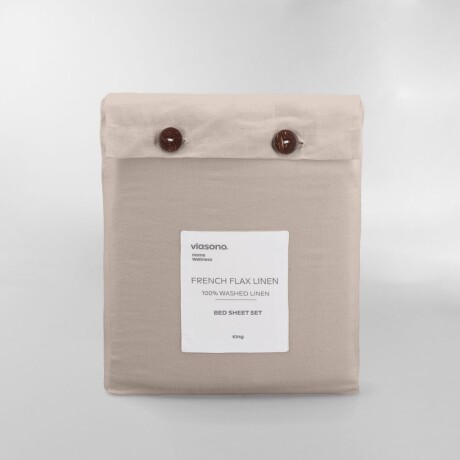 SÁBANA FRENCH FLAX LINEN BEIGE - KING