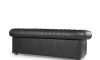 Sillón 100% Cuero - 3 Cuerpos - Chesterfield Negro