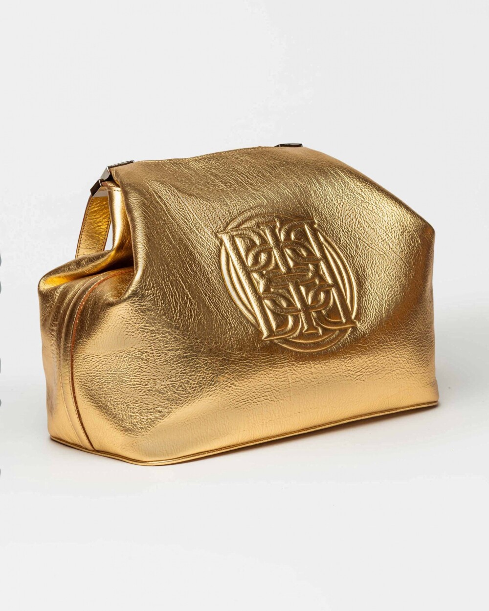Bolso Eterial en cuero arrugado Metalizado