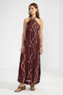 VALE HALTER DRESS Chain Gang Merlot