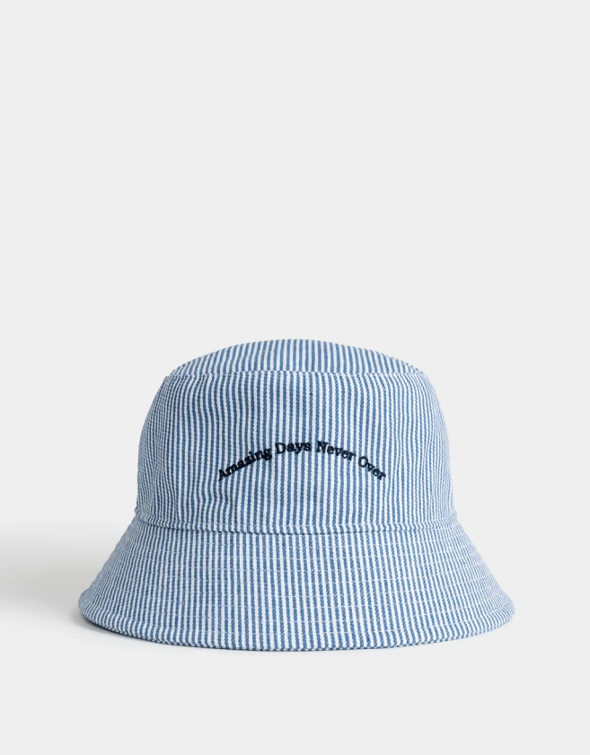 Sombreros Estampados Piluso Denim Rayado - Estampado Rayas