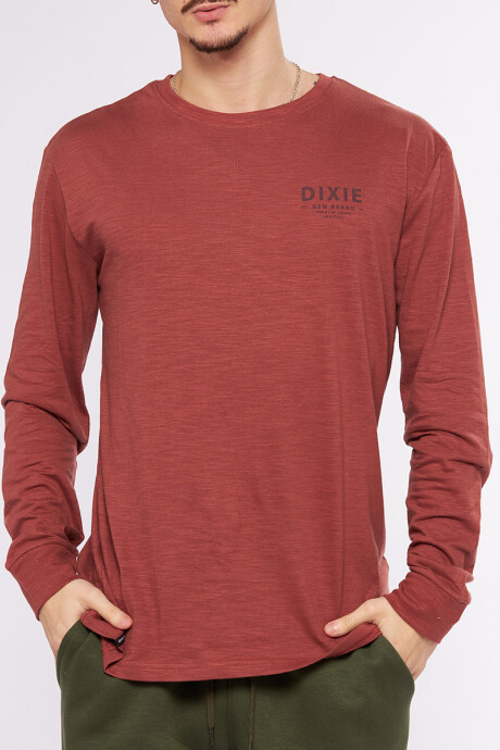 T-SHIRT ML BRANE DIXIE Bordeaux