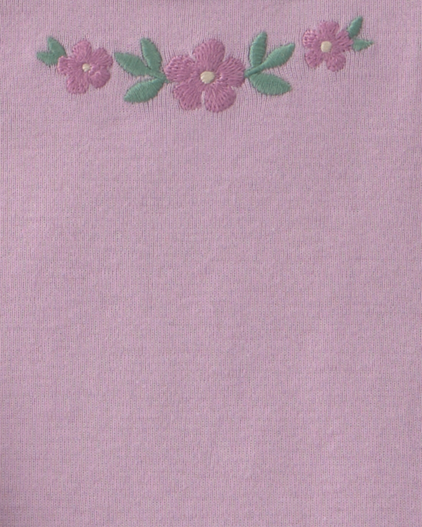 Set tres piezas de algodón, pantalón, body y saco, lila y crema, diseño floral Sin color